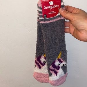Snugadoo UNICORN FUZZY SOCKS ADULTS ONE SIZE NEW WARM PLUSH SZ 7-9